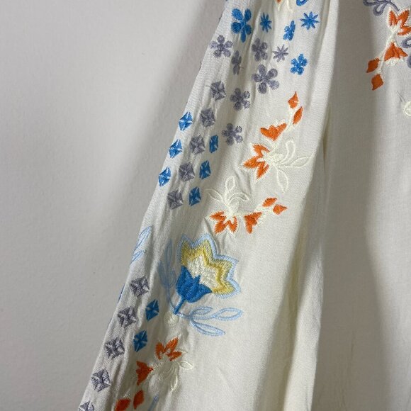 Andree by Units Women's LS Pale Yellow Embroidered Blouse Medium! - Picture 4 of 7